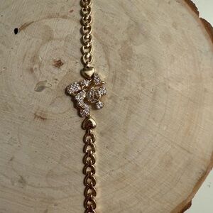 Gold  plated Heart Charm Bracelet‎